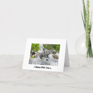 Carte d'anniversaire d'iguane