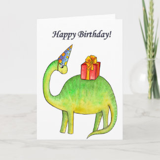 Carte d'anniversaire Dino