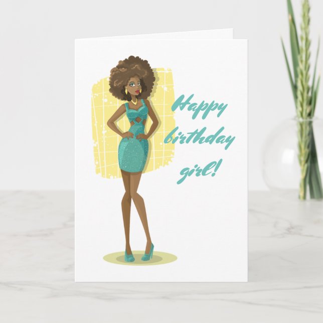 carte d'anniversaire diva pour elle (Devant)