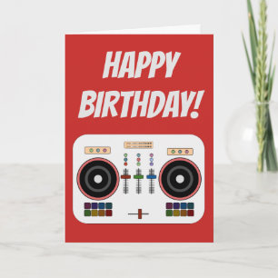 Carte d'anniversaire DO-IT-YOURSELF DJ moderne