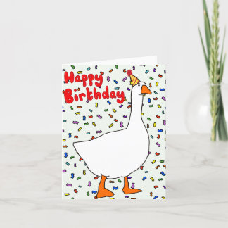 Carte d'anniversaire d'oie grincheuse