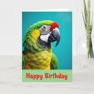 Carte d'anniversaire d'oiseau exotique