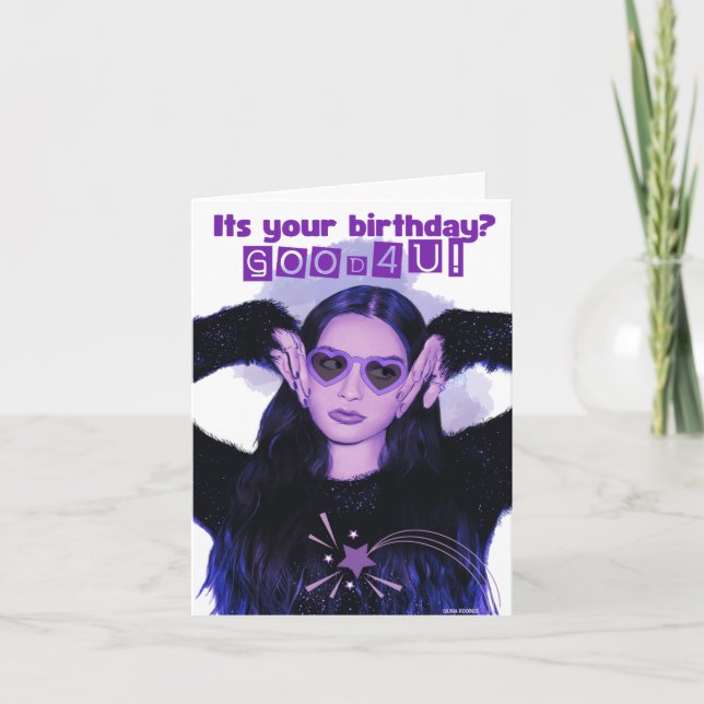 Carte d'anniversaire d'Olivia Rodrigo, Carte pour  (Devant)