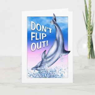 Carte d'anniversaire Dolphin Flip Out