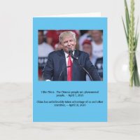 Carte d'anniversaire Donald Trump