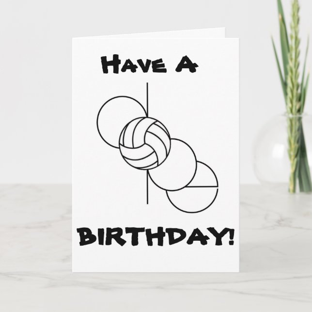 Carte d'anniversaire Dope Peace Love Volleyball (Devant)