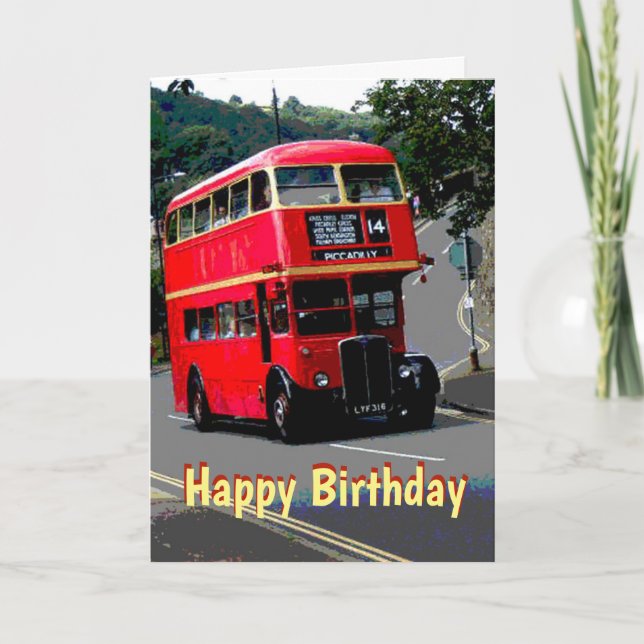Carte d'anniversaire Double Decker (Devant)