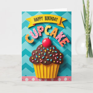Carte d'anniversaire douce en papercraft