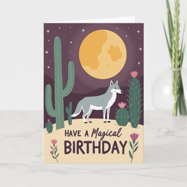 Carte d'anniversaire Douce Nuit de Lune (Devant)