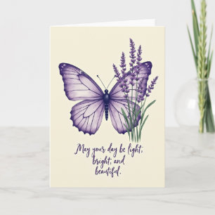 Carte d'anniversaire douce Violet Wing