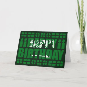 Carte d'anniversaire Drapeau Arabie Saoudite