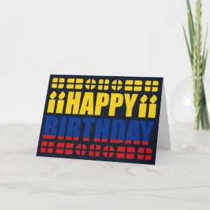 Carte d'anniversaire drapeau de la Colombie
