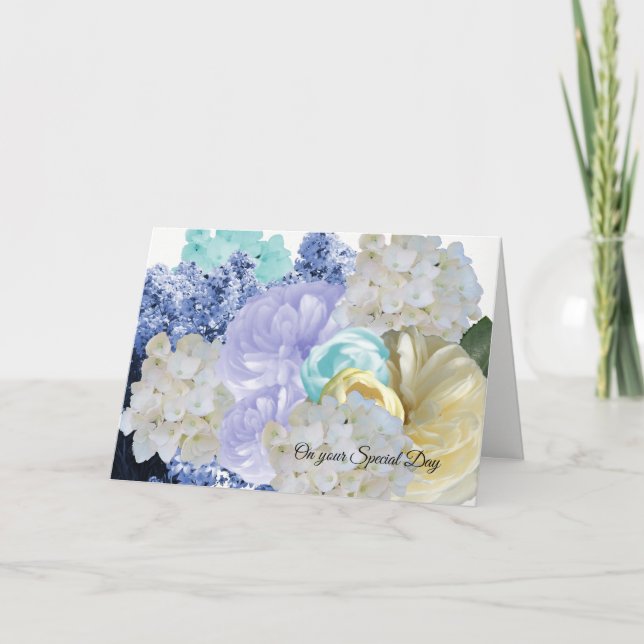 Carte d'anniversaire Dreamy Flowers (Devant)