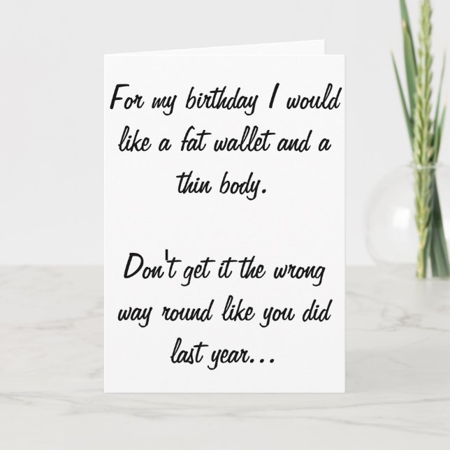 Carte d'anniversaire drôle (Devant)