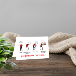 Carte d'anniversaire drôle Cycle de vie