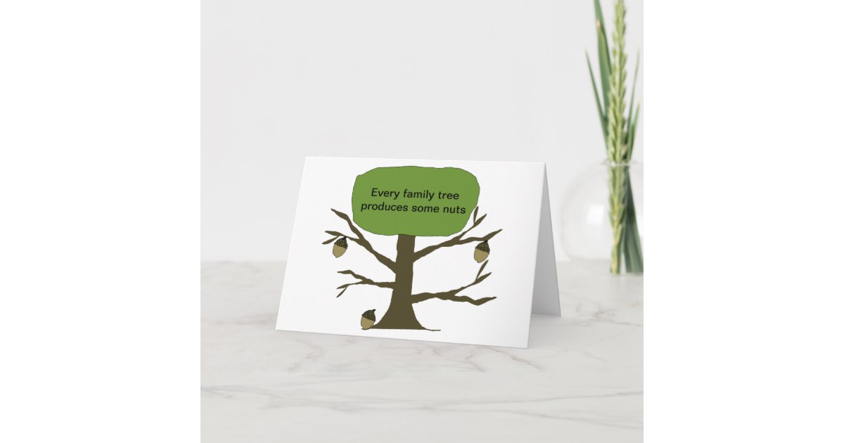Carte D Anniversaire Drole D Arbre Genealogique Zazzle Ca