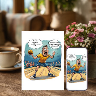 Carte d'anniversaire drôle de bowling