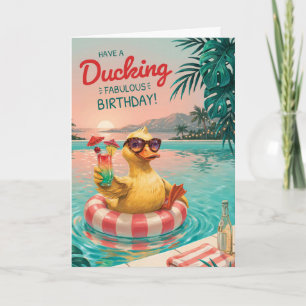 Carte d'anniversaire drôle de canard pour femmes