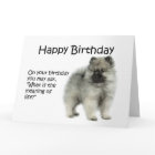 Carte d'anniversaire drôle de chiot de Keeshond