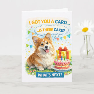 Carte d'anniversaire drôle de Corgi – “Je sens du 