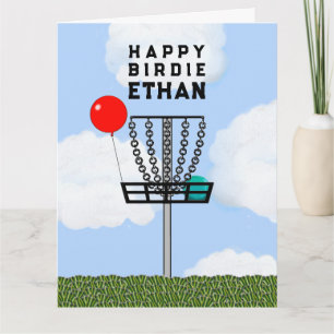 Carte d'anniversaire drôle de disc golf