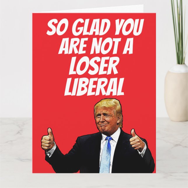 CARTE D'ANNIVERSAIRE DRÔLE DE DONALD TRUMP (Devant)