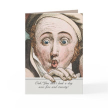 Carte d'anniversaire drôle de Jane Austen Régence