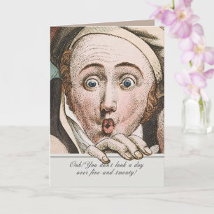 Carte d'anniversaire drôle de Jane Austen Régence