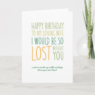 Carte d'anniversaire drôle de la femme