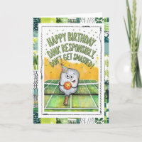 Carte d'anniversaire drôle de pickleball 