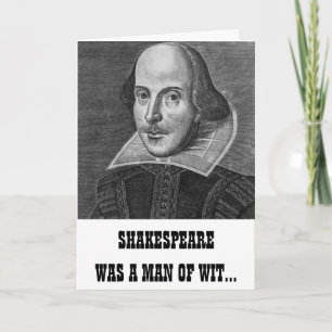 Carte d'anniversaire drôle de Shakespeare