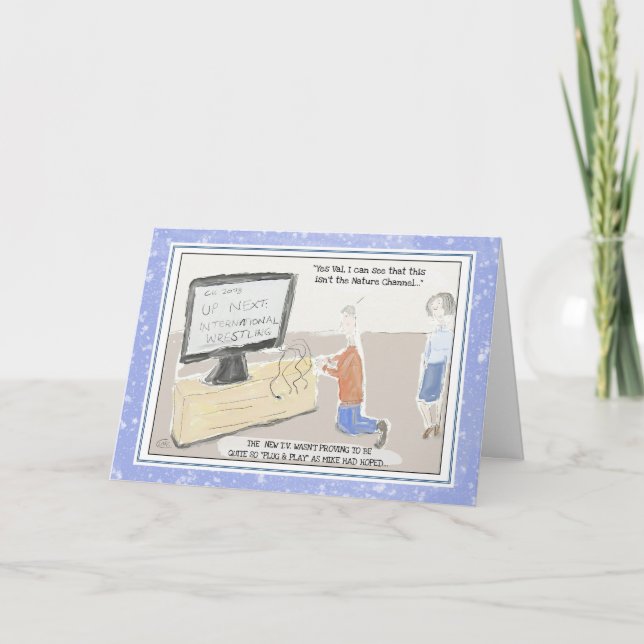 Carte d'anniversaire drôle de technologie : "Prise (Devant)