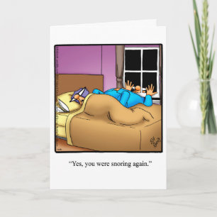 Carte d'anniversaire drôle d'humour de ronflement