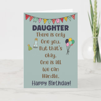 Carte d'anniversaire drôle fille