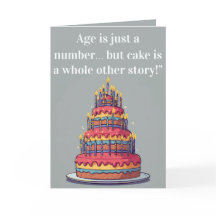 Carte d'anniversaire drôle – "L'âge n'est qu'un no