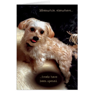 Carte d'anniversaire drôle mignonne de chiot de