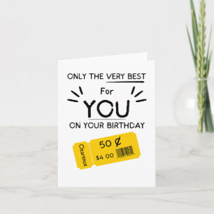 Carte d'anniversaire drôle moche sarcastique en so