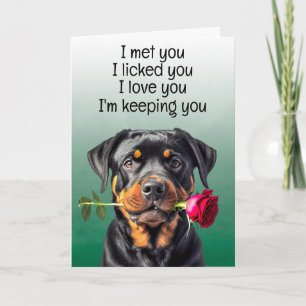 Carte d'anniversaire drôle personnalisée Rottweile