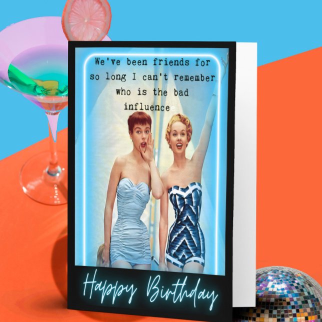 Carte d'anniversaire drôle pour femme Meilleure am (Créateur téléchargé)