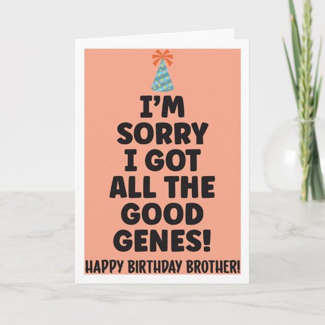 Carte d'anniversaire drôle pour frère (Devant)