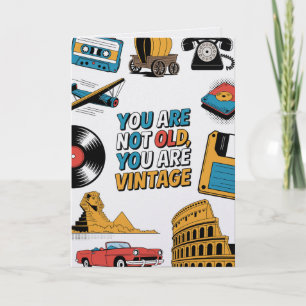 Carte d'anniversaire drôle rétro vintage