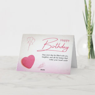 Carte d'anniversaire drôle rouge pour femme