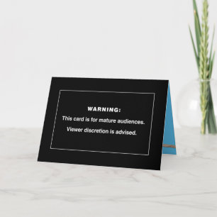 Carte D'Anniversaire Drôle X-Rated Pour Les Mature