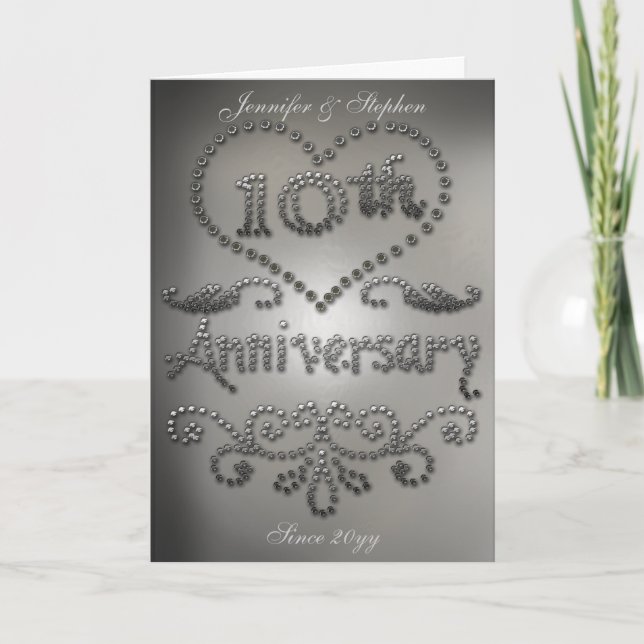 Carte d'anniversaire du 10e Mariage (Devant)