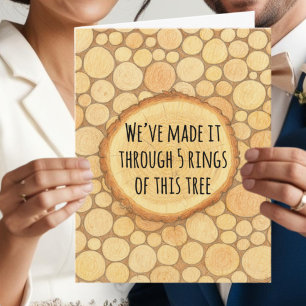 Carte d'anniversaire du 5e mariage