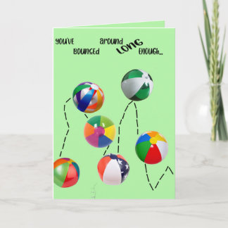 CARTE D'ANNIVERSAIRE DU BALL DE PLAGE