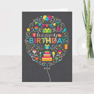 Carte d'anniversaire du ballon