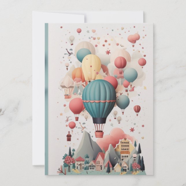 Carte d'anniversaire du ballon (Devant)