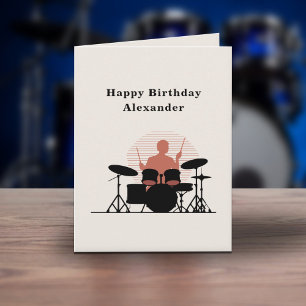 Carte d'anniversaire du batteur