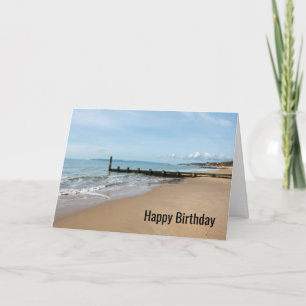 Carte d'anniversaire du bord de mer